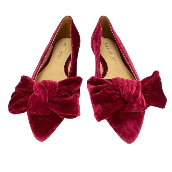 Jack Rogers Heidi Bordeaux Velvet Womens Flats Size 5.5M NWOB - Picture 11 of 16
